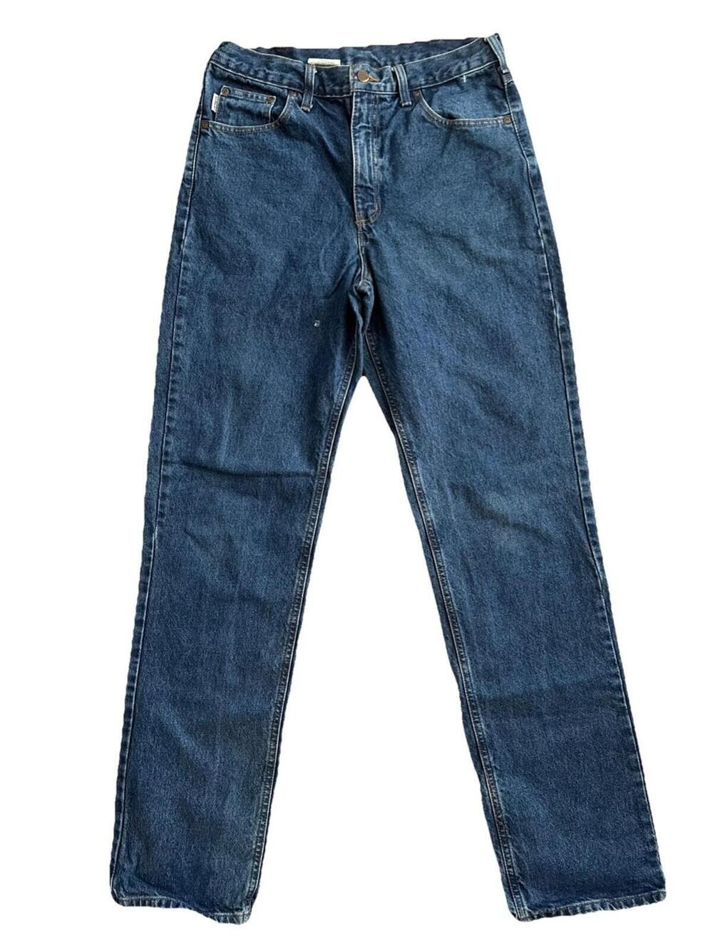 Carhartt Dungaree Fit Carpenter Jeans Mens Size 34X36 Blue Work Pants Vintage